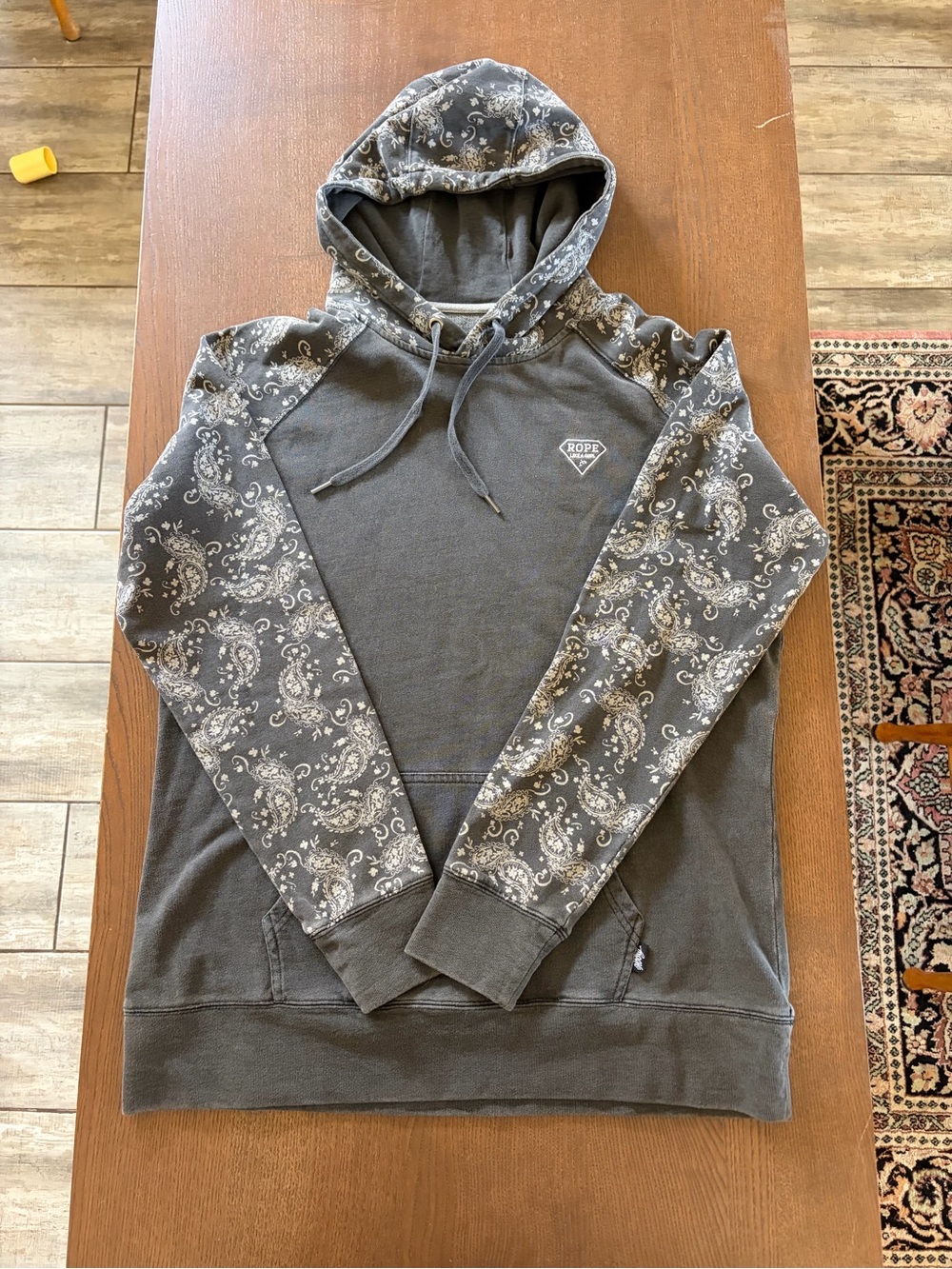 Hooey Gray Paisley Hoodie